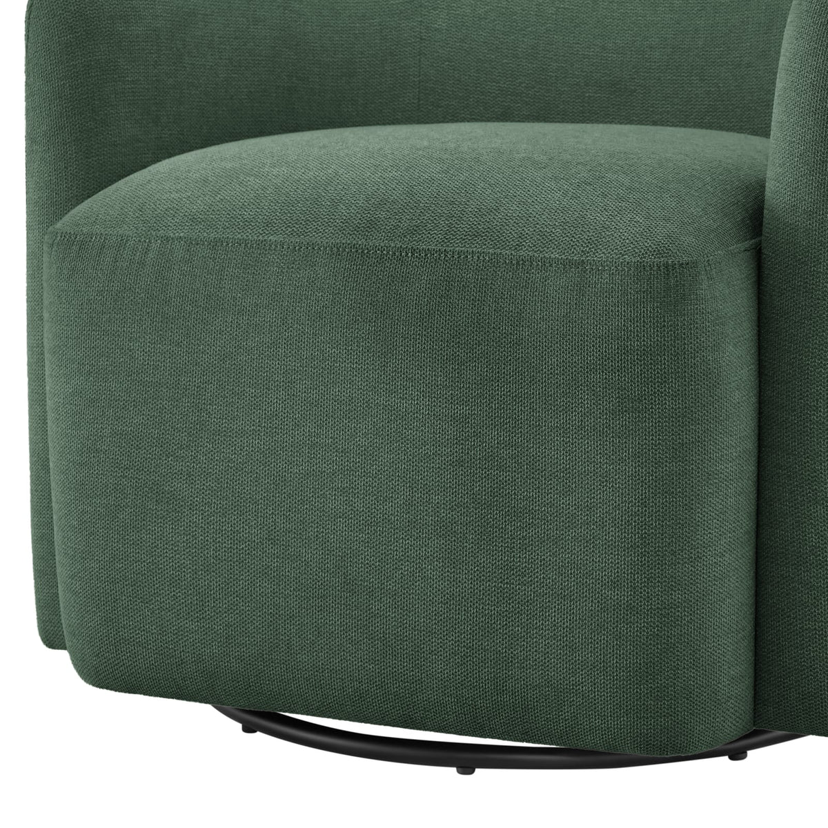 Green Swivel Barrel Accent Chair for Living Room or Guest Use