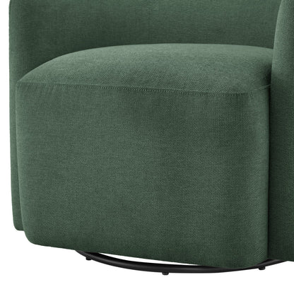 Green Swivel Barrel Accent Chair for Living Room or Guest Use