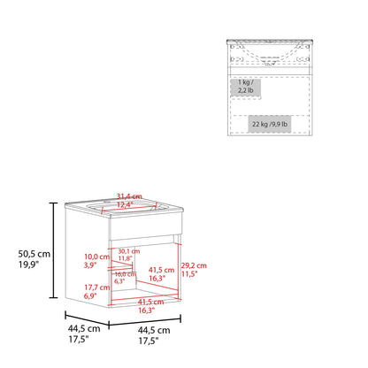 White Bathroom Floating Vanity with Sink - 17.5" x 17.5"