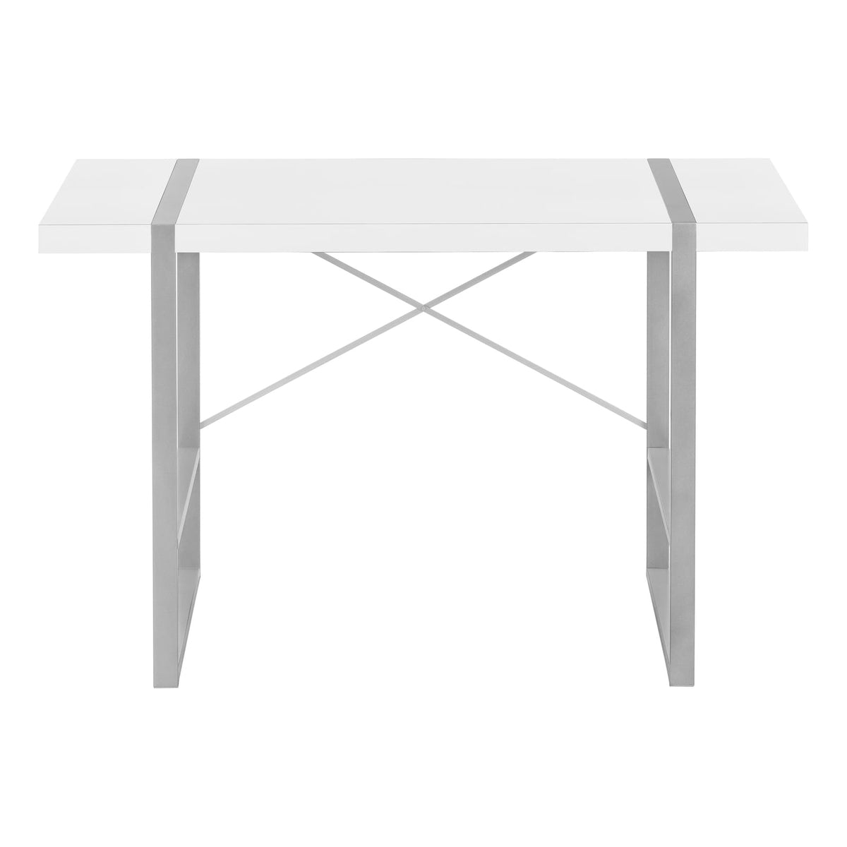 White Particle Board Industrial Desk for Workspace and Home Office