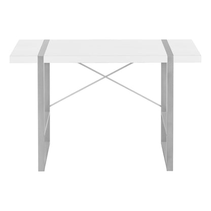 White Particle Board Industrial Desk for Workspace and Home Office