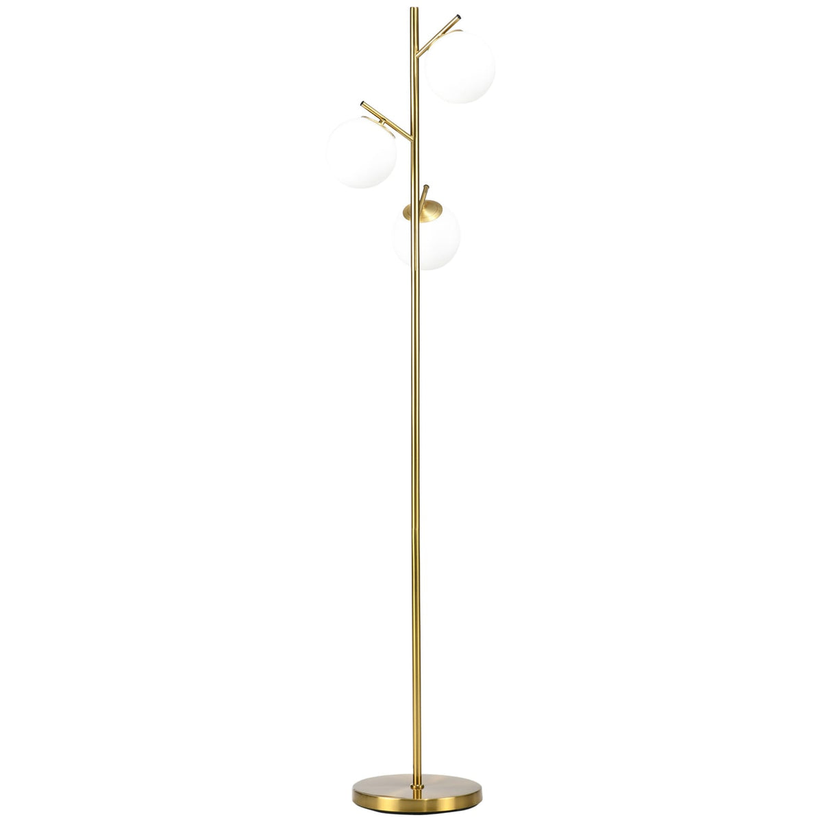 Gold Modern Tree Lamp - 3-Light Floor Lamp for Living Room & Bedroom