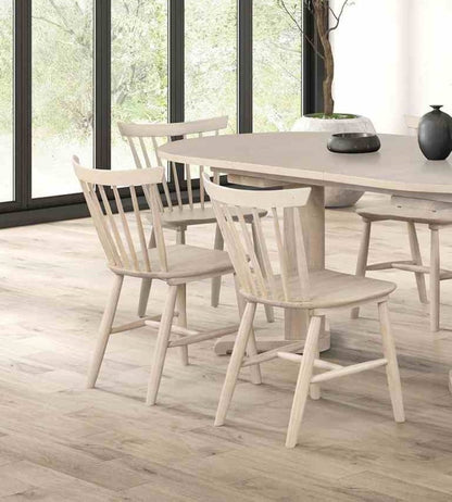 White Oak Mid-Century Dining Chairs - 2 Piece Set