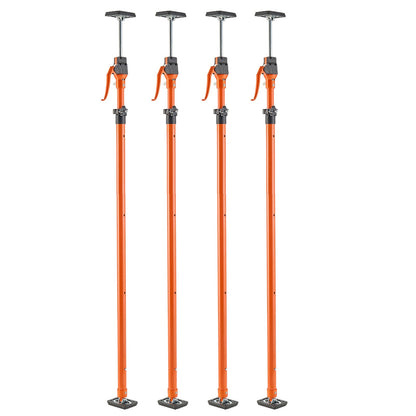 Cabinet Jack Support Pole - 4 Pack, Adjustable Telescopic Rod (Black+Orange)