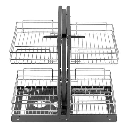 Silver Carbon Steel Kitchen Corner Cabinet Organizer