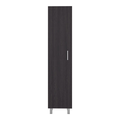 Black Storage Cabinet with 4 Shelves - 71" Server for Dining Room