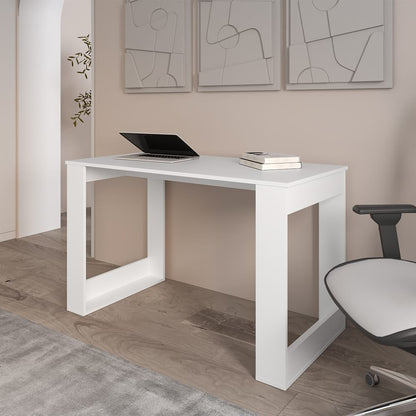 White Computer Desk - 47.2" Workspace for Home Office