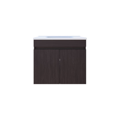 Black Bathroom Vanity with Double Doors - MDF Storage