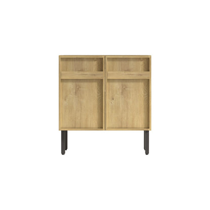 Oak MDF Bathroom Vanity - 29.1" Sinkless