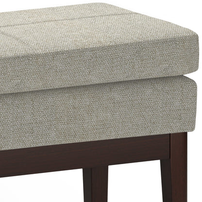 Gray Fabric Ottoman Bench - 26.4" x 15"