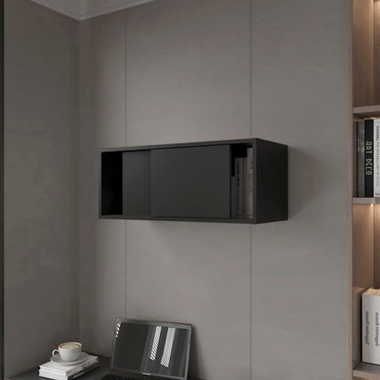 Black Wall Cabinet Bliss - Office Storage for Home Office