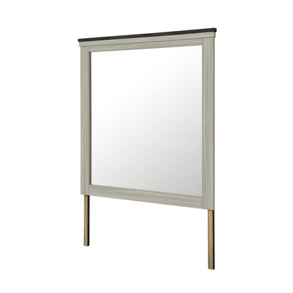 Farmhouse Beige Brown MDF Mirror for Dresser Renovation