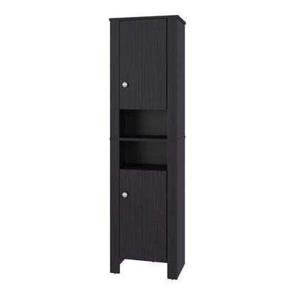 Wenge Bathroom Tall Cabinet Freestanding Storage