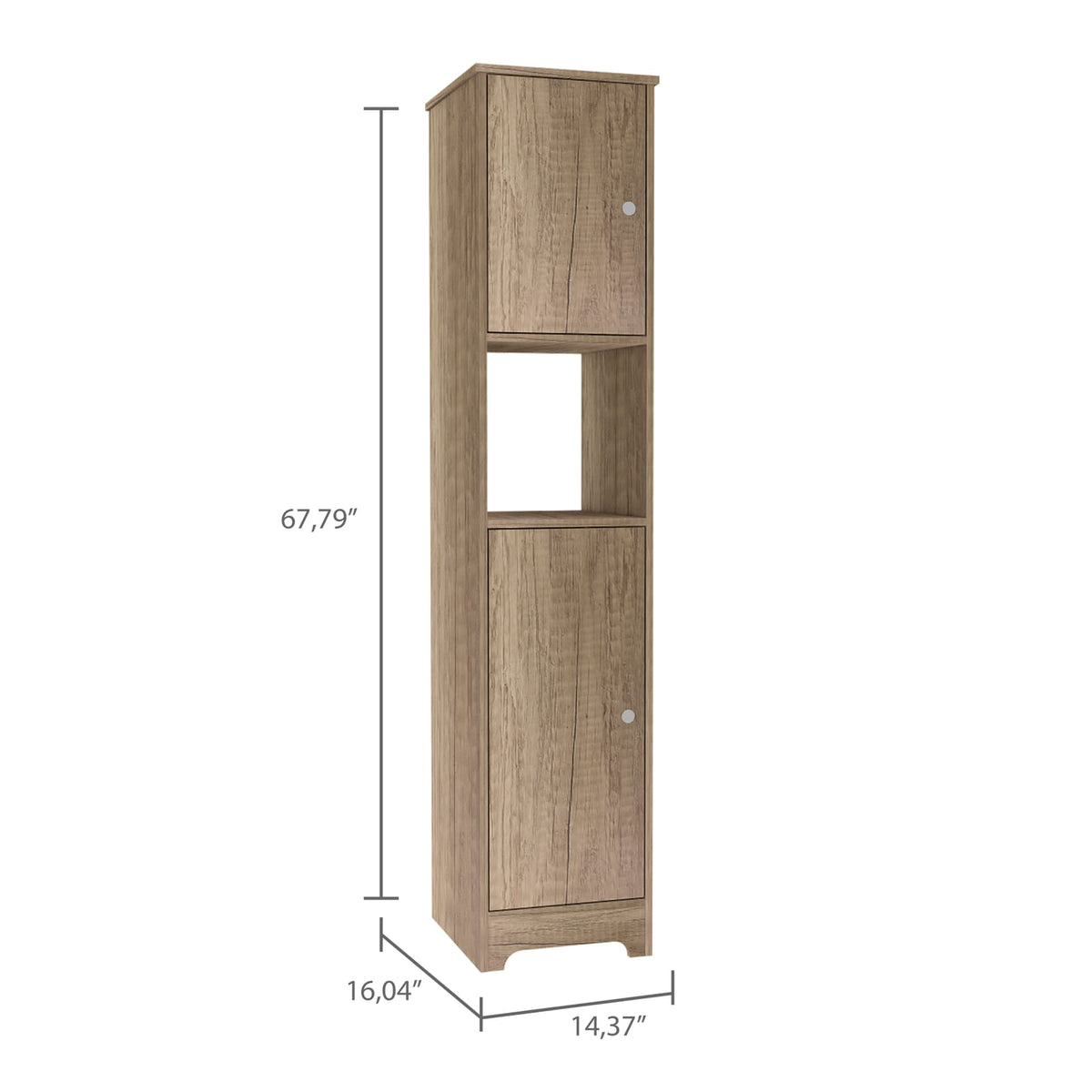 Ibis Linen Cabinet - Beige, 2-Door File Cabinet with Shelves