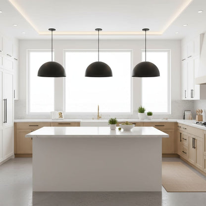 24 inch Black Steel LED Pendant for Dining Room Lighting