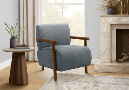 Blue Polyester Accent Chair - 31" H, Living Room Bedroom