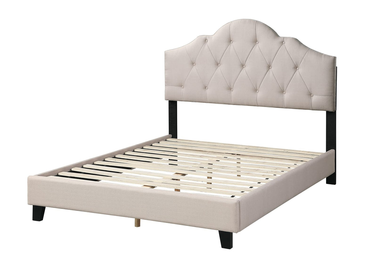 Queen Size Light Brown Wood Bed Frame