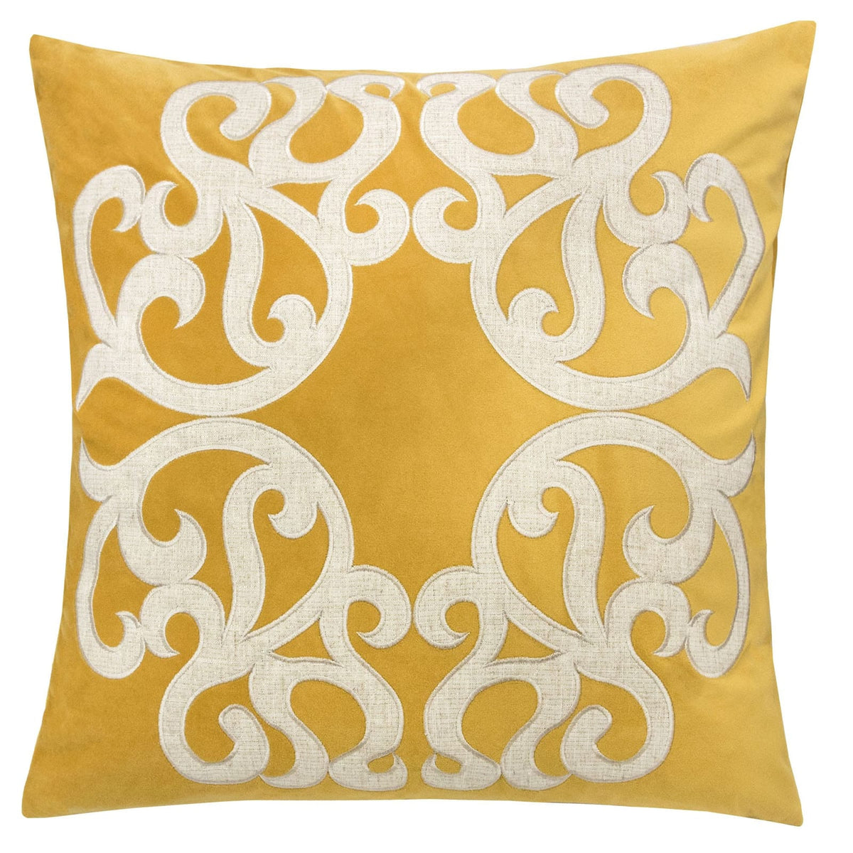 20x20 Yellow Polyester Pillow Cover