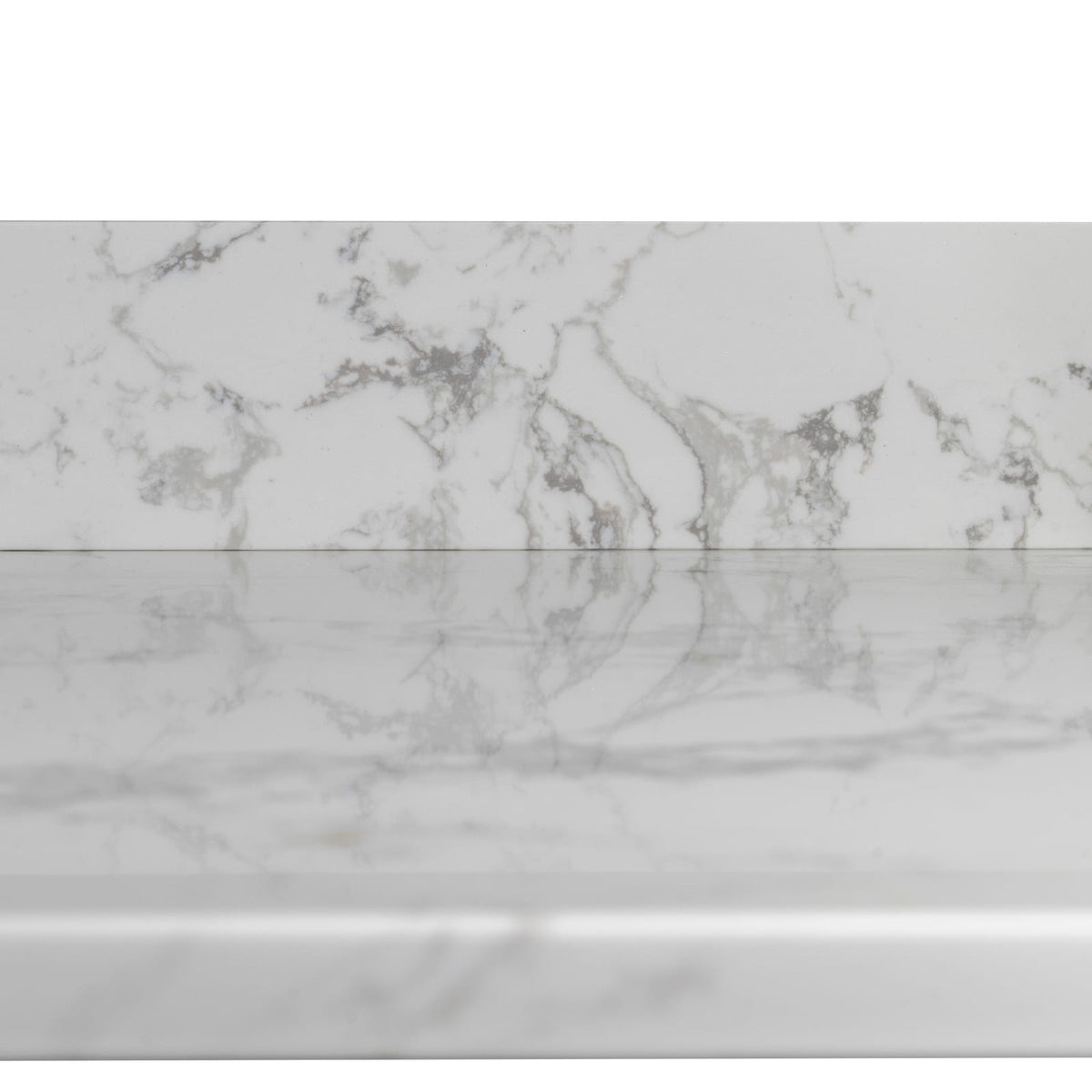 Montary Bathroom Vanity - Grey Stone Top, Carrara White Marble