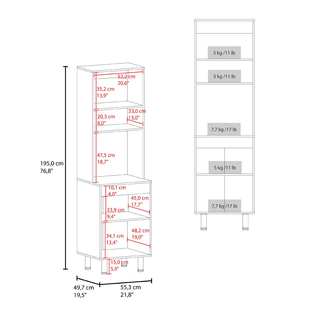 Soham Kitchen Pantry - Beige Engineered Wood Island