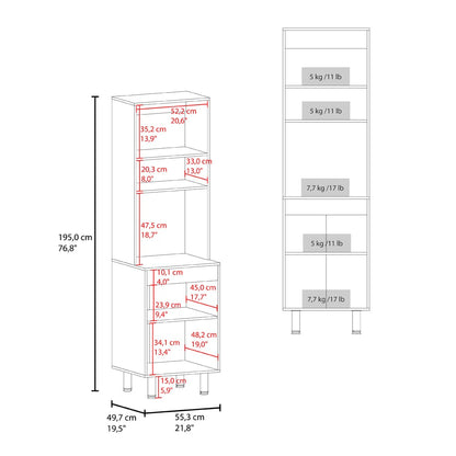 Soham Kitchen Pantry - Beige Engineered Wood Island
