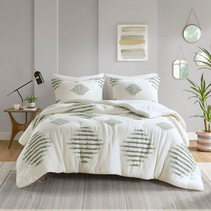 Cozy Cotton Chenille Comforter Set - Full/Queen