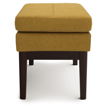 Light Brown Fabric Ottoman - Bedroom Bench