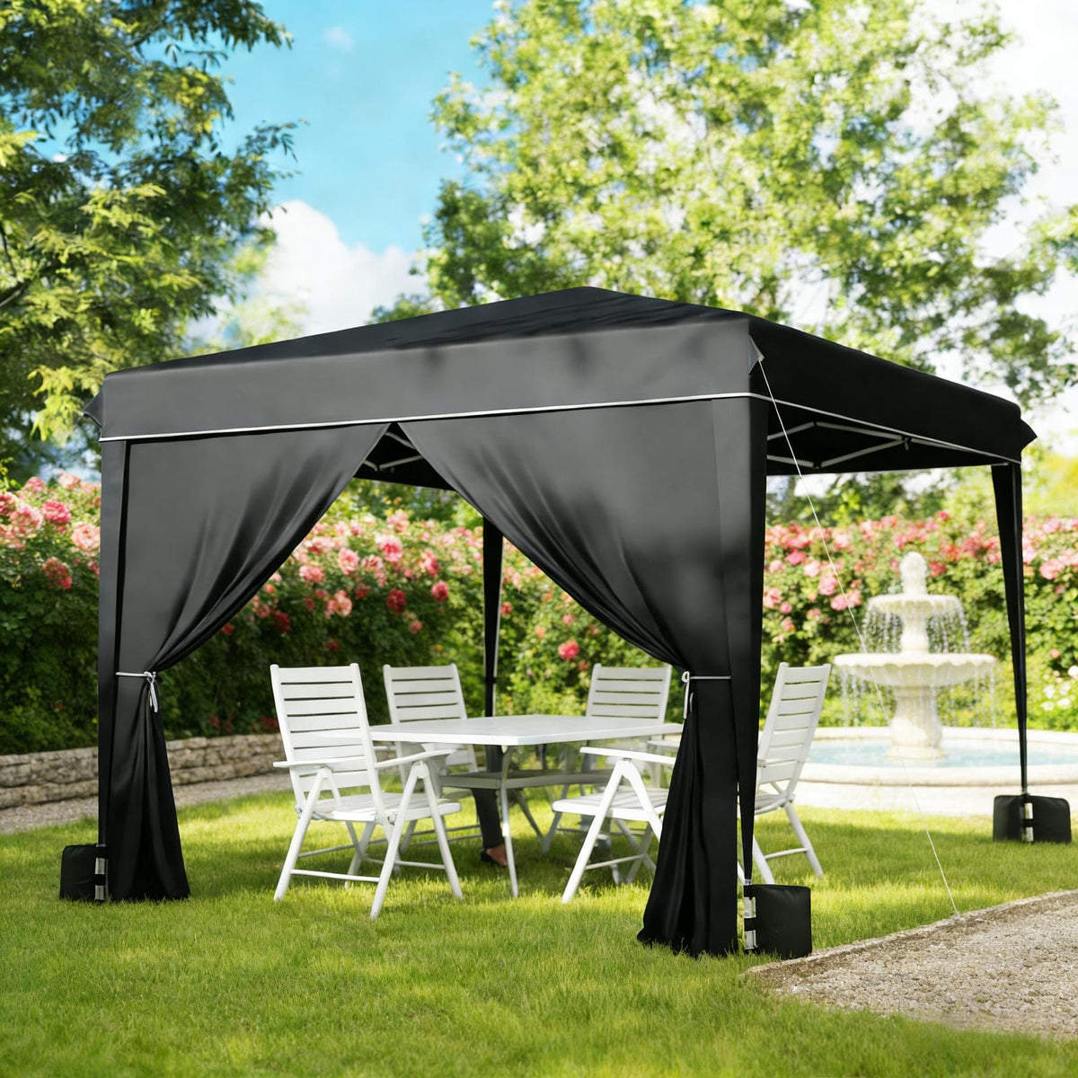 10x10 Pop Up Canopy Tent for Poolside or Garden Shade