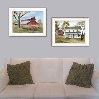 White Frame 2 Piece Wall Art Vignette