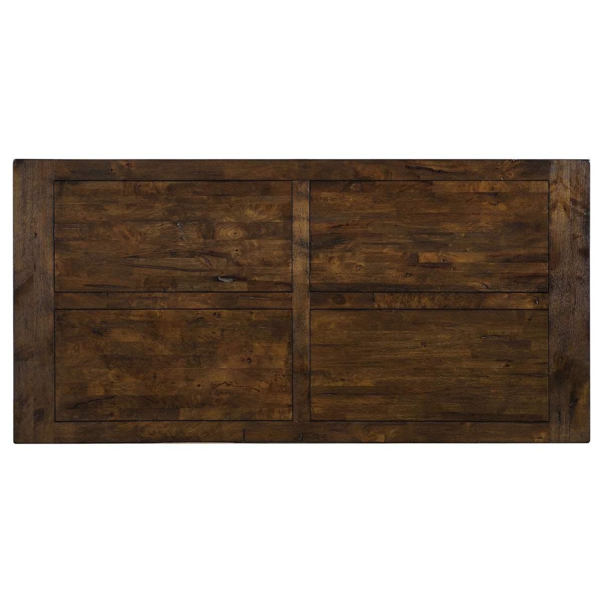 Farmhouse Brown Dining Table Seats 8 | Solid Rubberwood