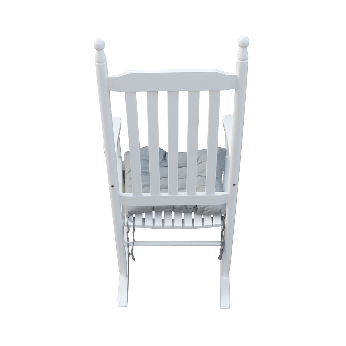 Wooden Porch Rocker Chair - White Solid Wood