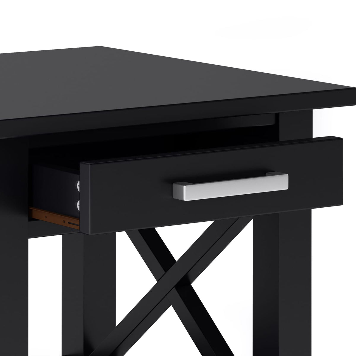 Black Wood End Table with Drawer for Bedroom Storage for Living Room