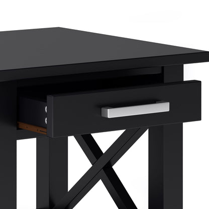 Black Wood End Table with Drawer for Bedroom Storage for Living Room