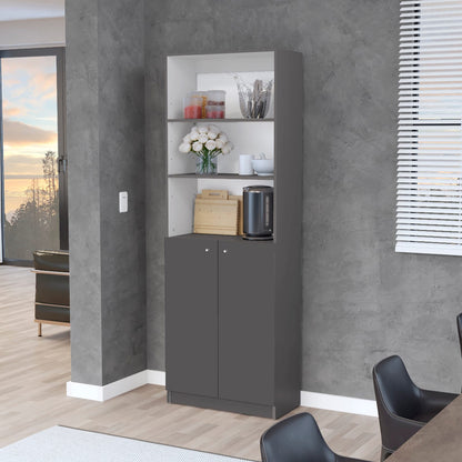 Multicolor Engineered Wood Display Shelving Unit
