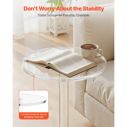 Clear Acrylic Drink Table - 10" Round Top