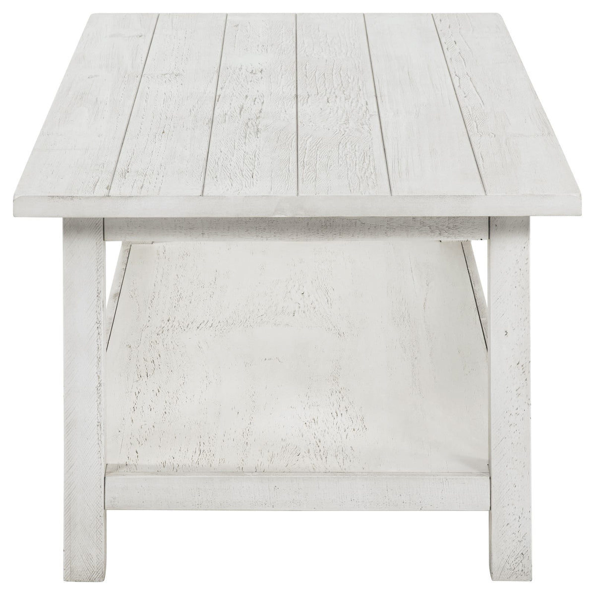 White Farmhouse Coffee Table Set - 2 Piece End Table