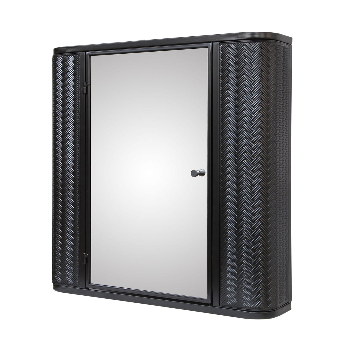 Antique Black Wall Mounted Bathroom Cabinet with Mirror