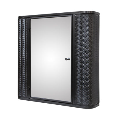 Antique Black Wall Mounted Bathroom Cabinet with Mirror