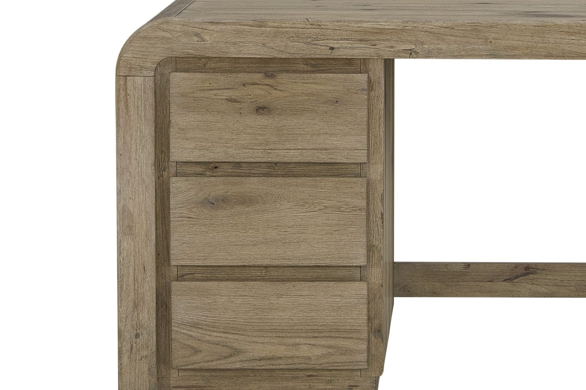 Knotty Oak Executive Desk - 58" Workstation