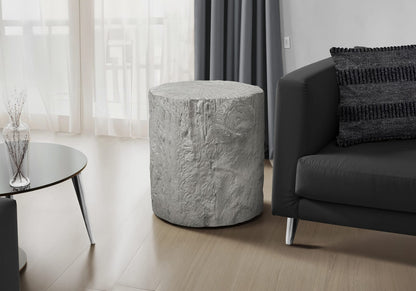 Grey Magnesium Oxide Outdoor Accent Table for Garden or Porch