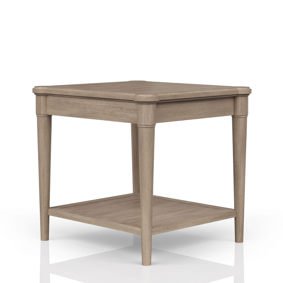 Sand Finish End Table with Storage Drawer for Living Room