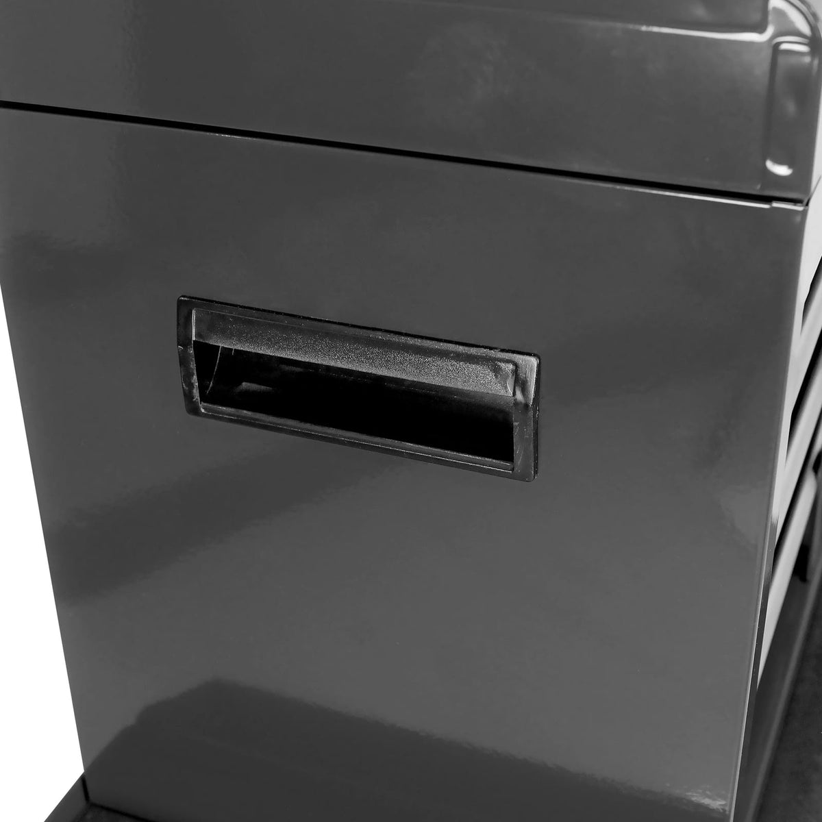 5-Drawer Metal Tool Cabinet with Wheels - Black