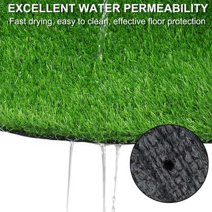 Realistic Green Artificial Grass Runner for Garden Patio Decor