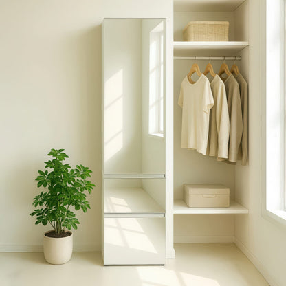 White Wood Modular Closet Cabinet - 70.9" Wide for Bedroom