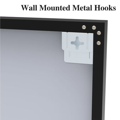 60x36" Oversized Bathroom Mirror - Black Aluminum Frame