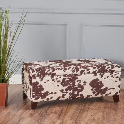 Storage Ottoman - Brown Multi Fabric for Living Room