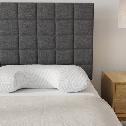 Fria Dream Curve Pillow - White+Blue Cooling Comfort
