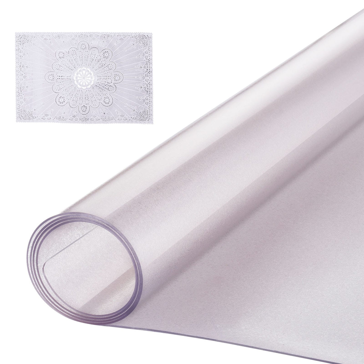 Clear PVC Table Protector - 24x48 Inch Desk Cover