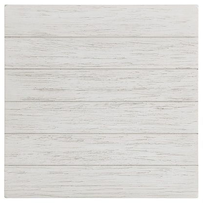 Castleton Distressed White End Table with Shelf - Farmhouse Style