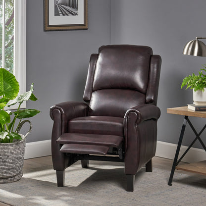 Burgundy PU Recliner Chair - Comfortable & Stylish for Living Room